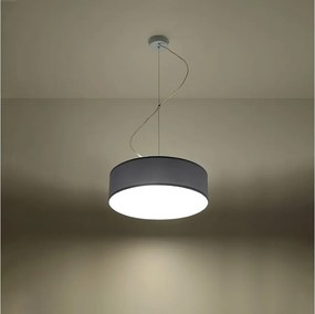 Lampy wiszące minimalistyczny Cercle, PVC - 2 źródło światła 3000K - L.35 x H.111 cm - szary