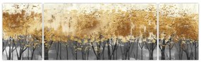 Obraz - Złote drzewa (170x50 cm)