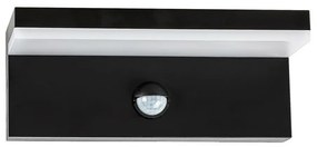 Rabalux 77115 zewnętrzna lampa ścienna LEDZaragoza, z czujnikiem, 9 W, IP54, czarna