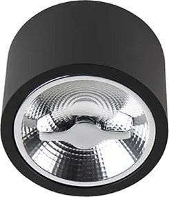 Nowoczesny plafon reflektor czarny AR111 w komplecie z LED - Expert