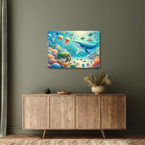 Obraz na szkle - Świat pod wodą (70x50 cm)