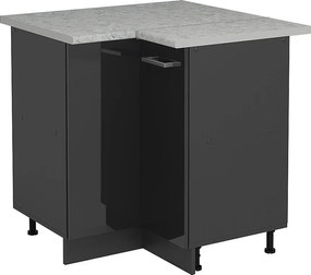 Szafka narożna antracyt wysoki połysk 75.6x60x81.6 r-line