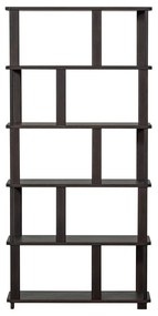 Ciemnobrązowy regał z litego drewna dębowego 90x186x30 cm Riss – WOOOD