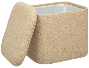 Pufy ze schowkiem bouclé DANI, zestaw 2 sztuki