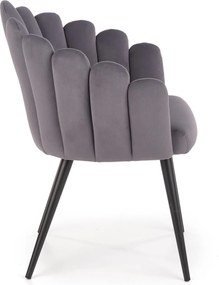 Krzesło na czterech nogach w stylu glamour K410