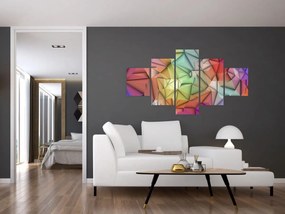 Obraz - Abstrakcja wielokątna (125x70 cm)