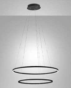 Lampa wisząca LED GIOTTO 65W czarna 3508-48-101 Fabas Luce