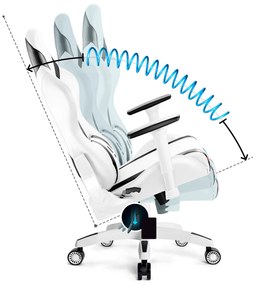 Fotel gamingowy Diablo X-Horn 2.0 King Size, biało-czarny