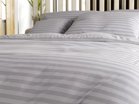 PrzytulneMieszkanie.pl PrzytulneMieszkanie.pl Hotelowa pościel z mikrofibry JASMINE jasnoszara - pasek 2 cm, hotelowa kieszeń Rozmiar pościeli: 70 x 90 cm | 140 x 220 cm