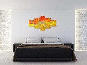 Obraz abstrakcji - malarstwo (125x70 cm)