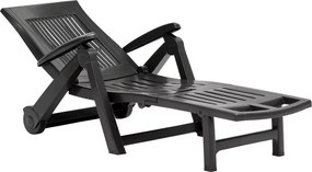 Leżak ogrodowy ZIRCONE, 72×195×101 cm, antracytowy I.P.A.E-Progarden