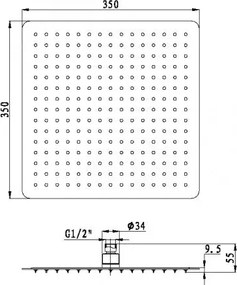 Kwadratowa deszczownica DPG2003
