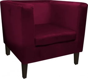 Fotel Monaco tkanina Welur : Kolor nogi - Venge, Kolor tkaniny - VELVET - MG02, Wysokość nogi - 15 cm