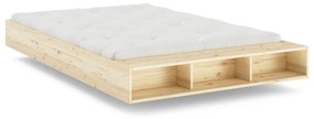 Łóżko dwuosobowe z litego drewna sosnowego ze stelażem 140x200 cm Merge – Karup Design
