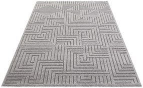 Dywan nowoczesny New York Geometria 3D szary 120 cm x 170 cm