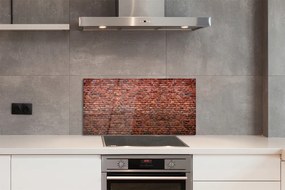 Szkło do Kuchni na Ścianę Tekstura Starej Cegły