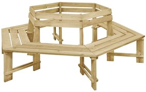 Drewniana ławka pod pień drzewa - Monroi 4X