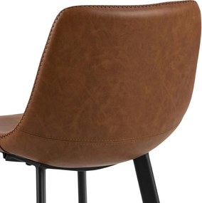 Stołek barowy z ekoskóry Oregon Low PU brandy