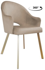 Krzesło obrotowe Velvet podstawa Profil złota MG09