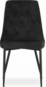PROMOCJA Czarne aksamitne krzesło jadalniane IMOLA II. jakość