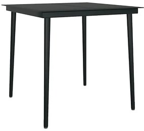 Elegancki czarny zestaw mebli ogrodowych - Lenja