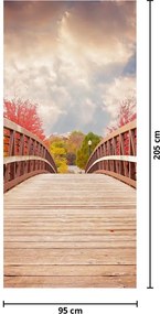 Fototapeta na drzwi - Drewniany most (95x205cm)