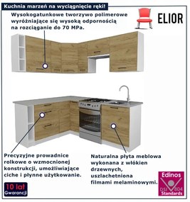 Nowoczesne meble kuchenne dąb craft G5-S48