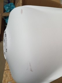 PROMOCJA Białe krzesło BALI MARK z bukowymi nogami II gatunek