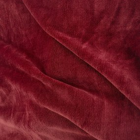 Koc  z frędzlami ROTE bordowy 150x200 cm HOMLA