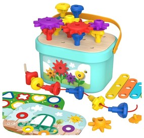 Tooky toy układanka montessori kołki w pudełku stosy nawlekanka