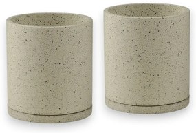 Zestaw 2 białych doniczek Bonami Selection Terrazzo, ø 26 cm