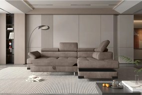 Narożnik EMPORIO L Prawostronny z funkcją spania Prawostronny w ktaninie SERENO 684 WERSAL