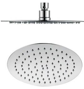 Deszczownica ze stali nierdzewnej w kolorze srebra z połyskiem ø 25 cm Slim – Sapho