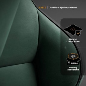 Fotel gamingowy materiałowy Diablo X-One Prime Normal Size, Forest Green