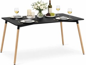 Czarny stół prostokątny B0-C30