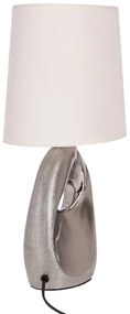 Lampa stołowa z tekstylnym kloszem (wysokość 43 cm) Hierro – Candellux Lighting