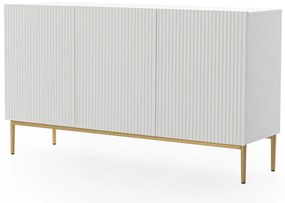 Komoda Nicole 150 cm - biały mat / złote nóżki