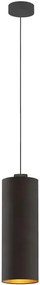 Pojedyncza lampa wisząca walec na czarnym stelażu - A0-R86