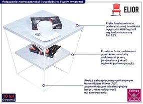 Kwadratowy stolik kawowy z półką beton Arella 5X