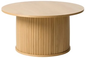 Okrągły stolik w dekorze dębu ø 90 cm Nola – Unique Furniture