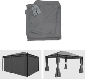 Pergola boczna Calpe II (zestaw 4 sztuk),  szary