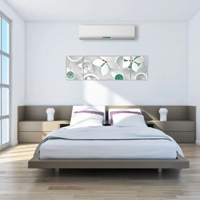 Obraz kwiatowej abstrakcji (170x50 cm)