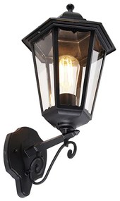 Klasyczna lampa ścienna zewnętrzna czarna IP44 - Havana Up