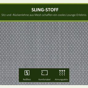 Outsunny Huśtawka Ogrodowa 3-osobowa z Regulowanym Dachem Szara | Aosom PL