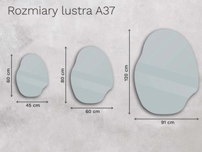 Organiczne lustro LED z oświetleniem A37 45x60