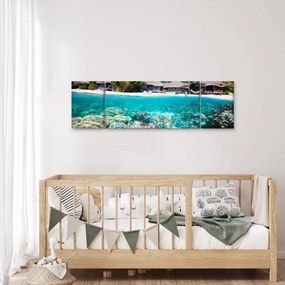 Obraz plaży na tropikalnej wyspie (170x50 cm)