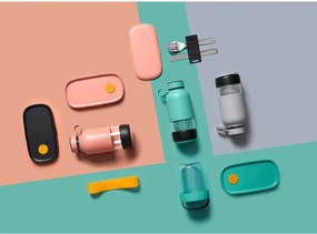 Turkusowa podróżna szklana butelka 500 ml To Go – Lékué