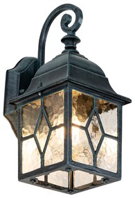 Romantyczna zewnętrzna lampa ścienna ciemnozielona - London