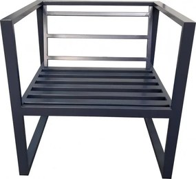 Zestaw mebli ogrodowych sofa + 2 fotele + stolik : Kolor Stelaża - Szary, Kolor tkaniny - Oxford Turkus, Typ tkaniny - Oxford