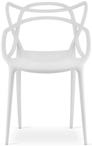 Białe nowoczesne krzesło do stołu - Riani 3X